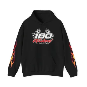 Racing 180 Widow Hoodie — Flame Sleeve Motorsport Pullover
